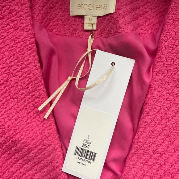 Carslile/Etcetera short summer jacket with 3/4 length sleeves, Size 6. Hot pink - Picture 2 of 5